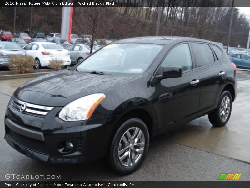 Wicked Black / Black 2010 Nissan Rogue AWD Krom Edition