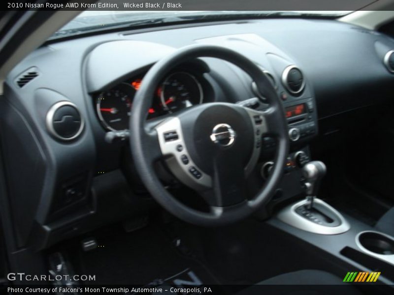 Wicked Black / Black 2010 Nissan Rogue AWD Krom Edition