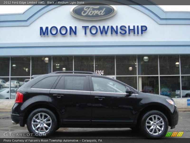 Black / Medium Light Stone 2012 Ford Edge Limited AWD