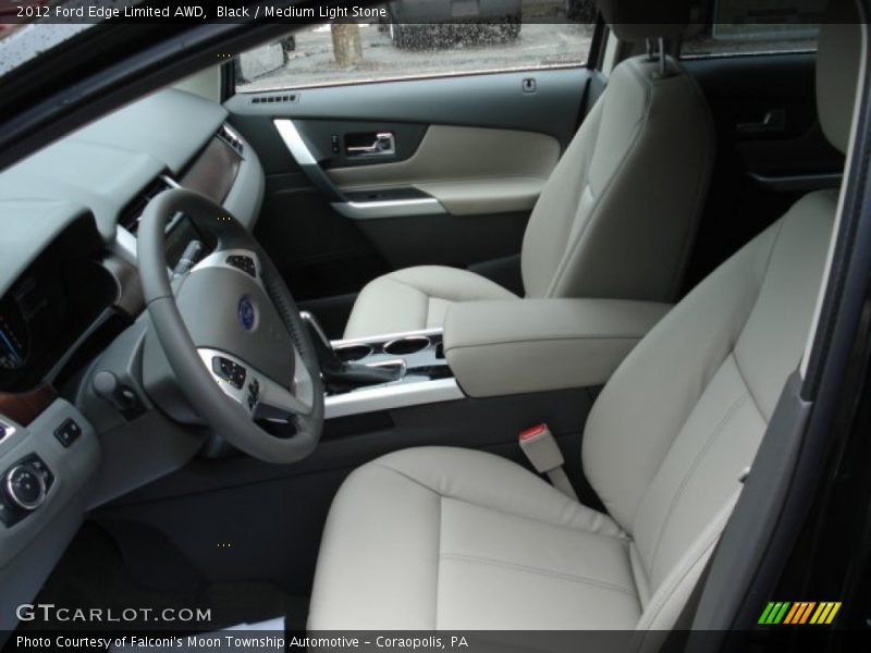 Black / Medium Light Stone 2012 Ford Edge Limited AWD