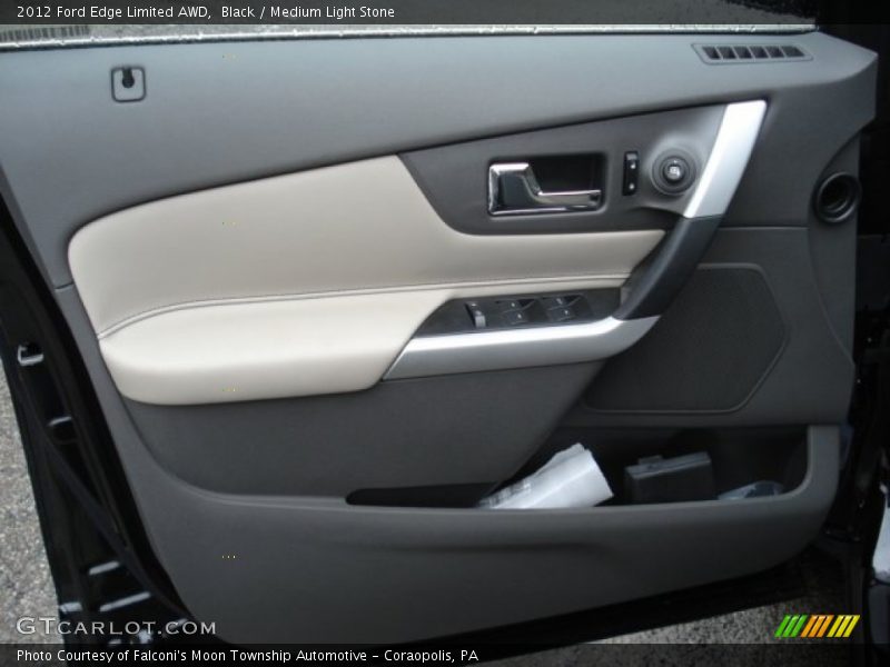 Black / Medium Light Stone 2012 Ford Edge Limited AWD