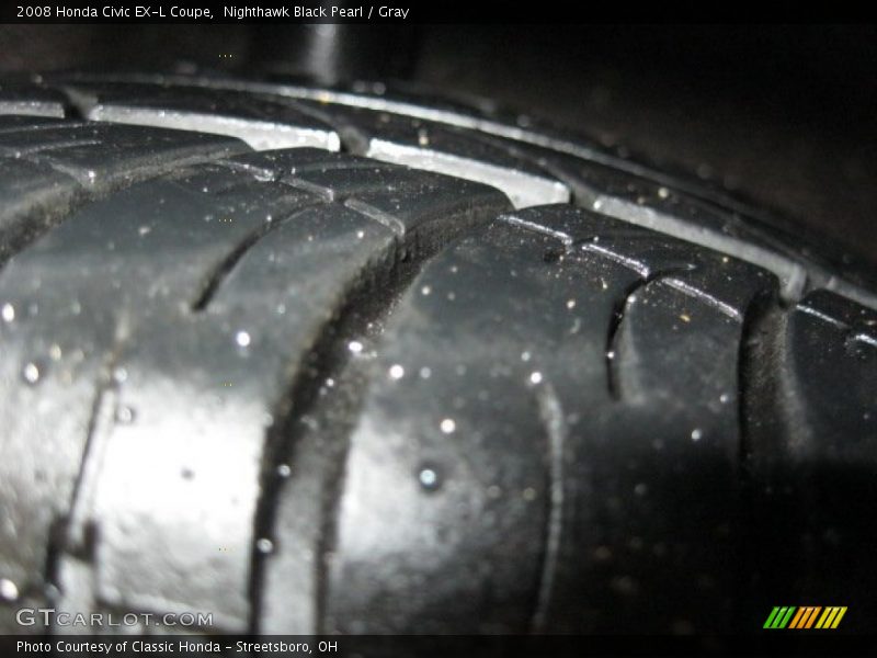 Nighthawk Black Pearl / Gray 2008 Honda Civic EX-L Coupe