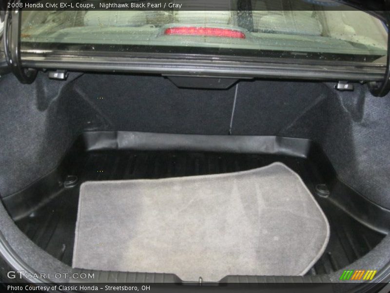 Nighthawk Black Pearl / Gray 2008 Honda Civic EX-L Coupe