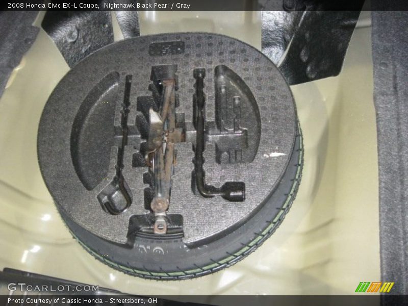 Nighthawk Black Pearl / Gray 2008 Honda Civic EX-L Coupe