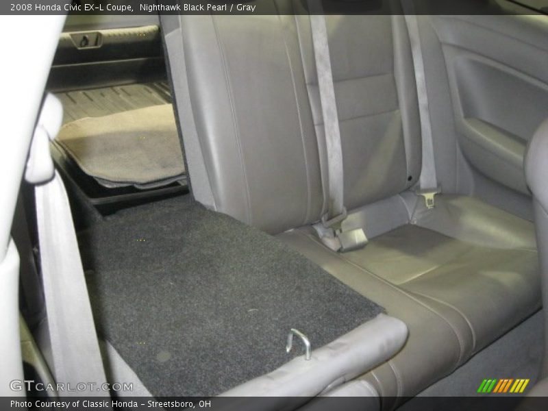 Nighthawk Black Pearl / Gray 2008 Honda Civic EX-L Coupe