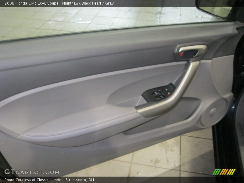 Nighthawk Black Pearl / Gray 2008 Honda Civic EX-L Coupe