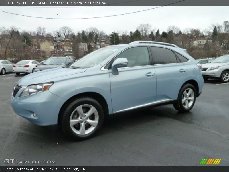 Cerulean Blue Metallic / Light Gray 2011 Lexus RX 350 AWD