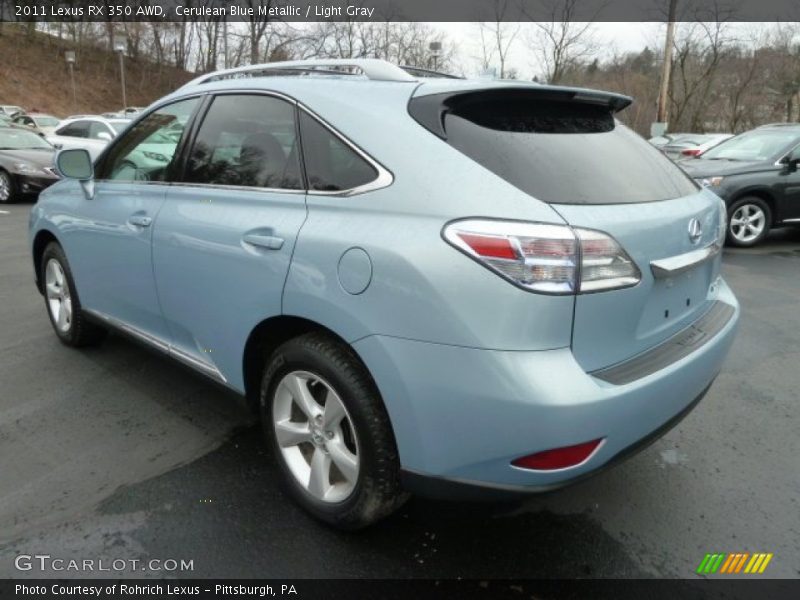Cerulean Blue Metallic / Light Gray 2011 Lexus RX 350 AWD