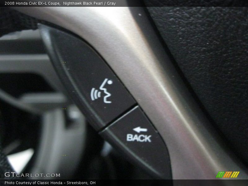 Nighthawk Black Pearl / Gray 2008 Honda Civic EX-L Coupe