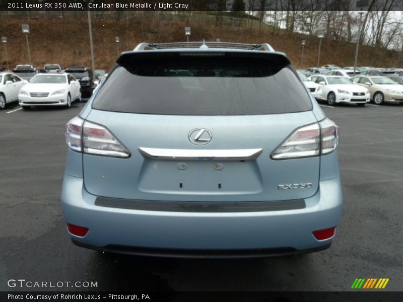 Cerulean Blue Metallic / Light Gray 2011 Lexus RX 350 AWD