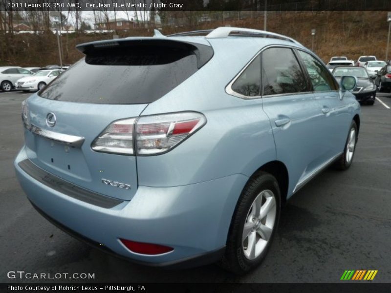 Cerulean Blue Metallic / Light Gray 2011 Lexus RX 350 AWD