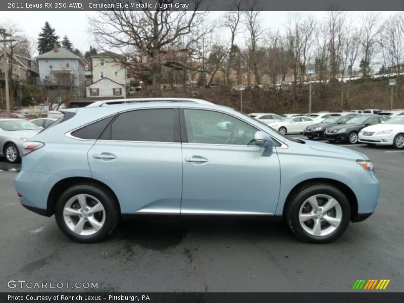 Cerulean Blue Metallic / Light Gray 2011 Lexus RX 350 AWD