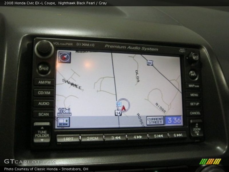 Nighthawk Black Pearl / Gray 2008 Honda Civic EX-L Coupe