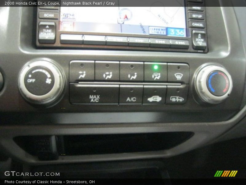 Nighthawk Black Pearl / Gray 2008 Honda Civic EX-L Coupe
