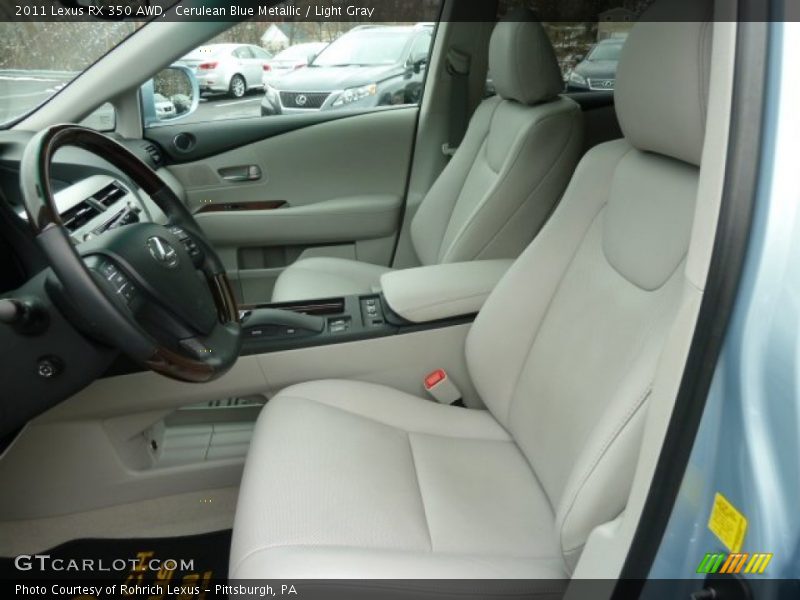 Cerulean Blue Metallic / Light Gray 2011 Lexus RX 350 AWD