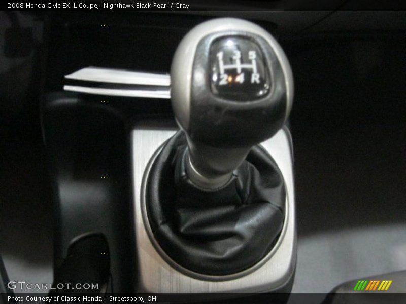 Nighthawk Black Pearl / Gray 2008 Honda Civic EX-L Coupe