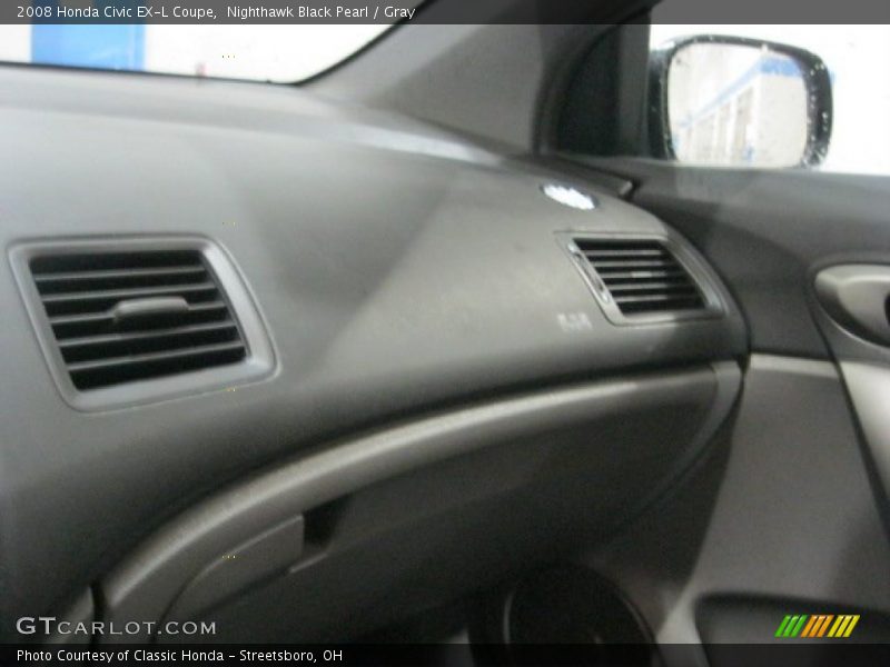 Nighthawk Black Pearl / Gray 2008 Honda Civic EX-L Coupe