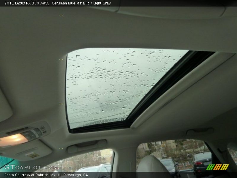 Cerulean Blue Metallic / Light Gray 2011 Lexus RX 350 AWD
