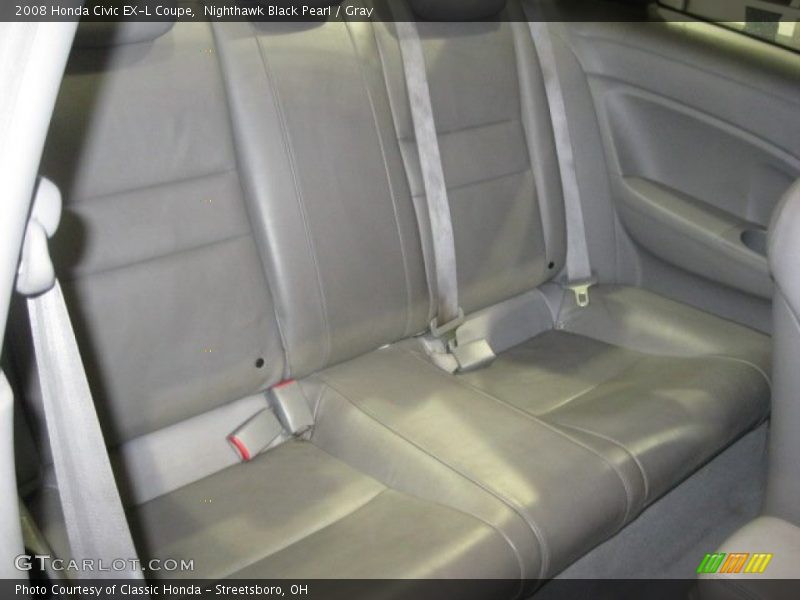 Nighthawk Black Pearl / Gray 2008 Honda Civic EX-L Coupe