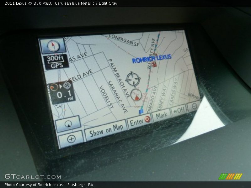 Cerulean Blue Metallic / Light Gray 2011 Lexus RX 350 AWD