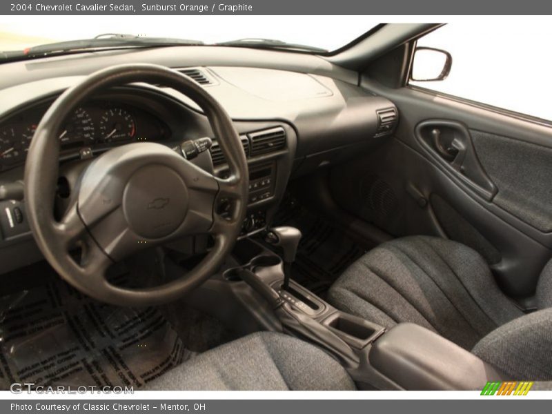Sunburst Orange / Graphite 2004 Chevrolet Cavalier Sedan