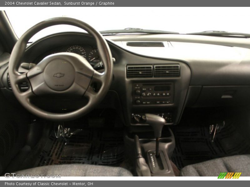 Sunburst Orange / Graphite 2004 Chevrolet Cavalier Sedan