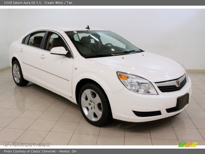 Cream White / Tan 2008 Saturn Aura XE 3.5