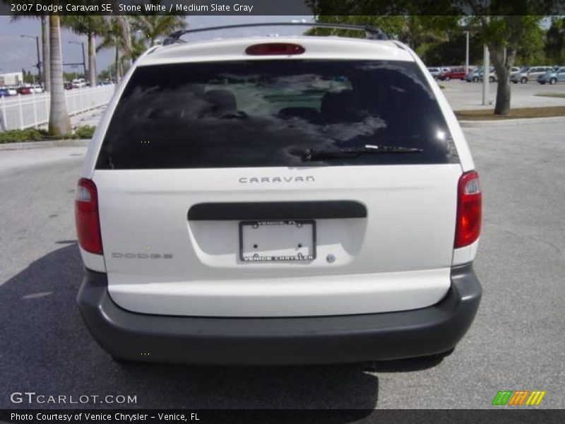 Stone White / Medium Slate Gray 2007 Dodge Caravan SE