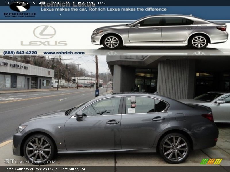 Nebula Gray Pearl / Black 2013 Lexus GS 350 AWD F Sport