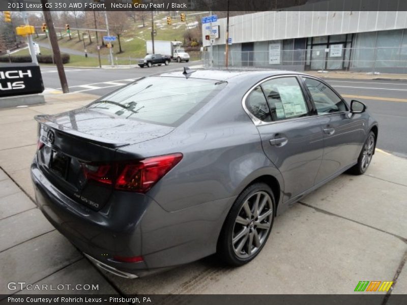 Nebula Gray Pearl / Black 2013 Lexus GS 350 AWD F Sport