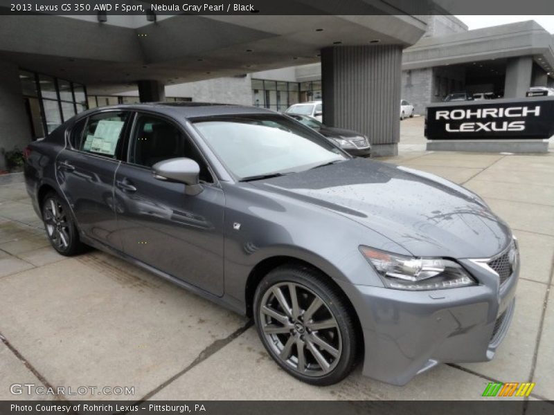 Nebula Gray Pearl / Black 2013 Lexus GS 350 AWD F Sport