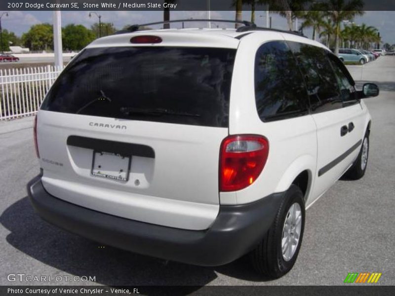 Stone White / Medium Slate Gray 2007 Dodge Caravan SE