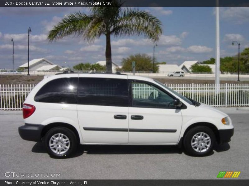 Stone White / Medium Slate Gray 2007 Dodge Caravan SE