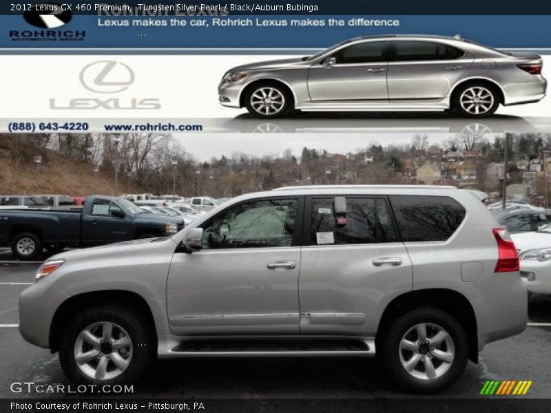 Tungsten Silver Pearl / Black/Auburn Bubinga 2012 Lexus GX 460 Premium