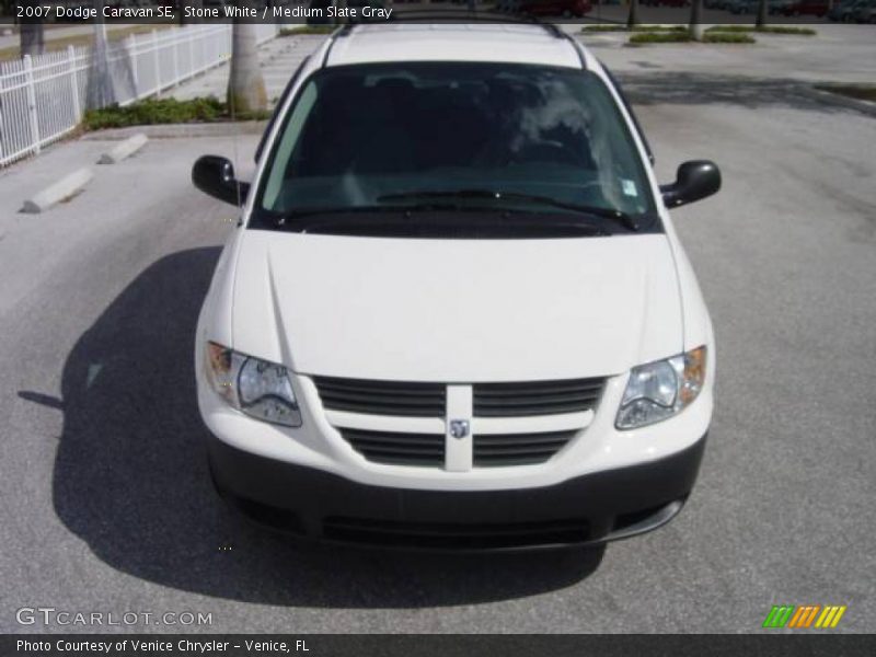 Stone White / Medium Slate Gray 2007 Dodge Caravan SE
