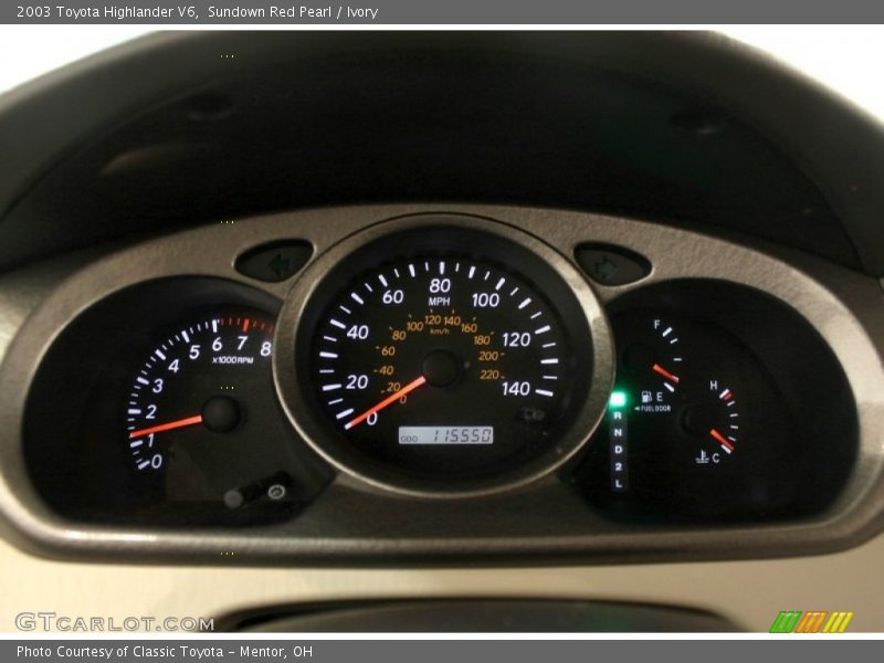 Sundown Red Pearl / Ivory 2003 Toyota Highlander V6
