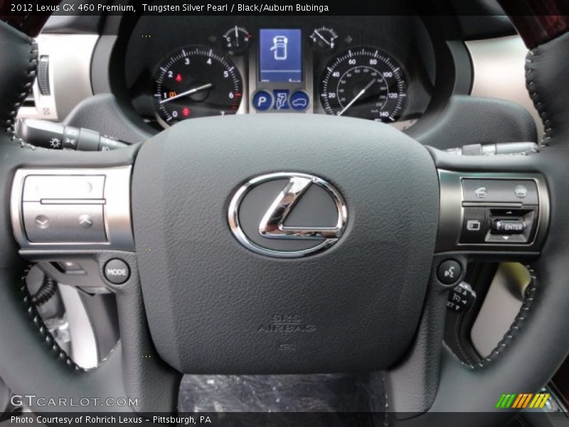 Tungsten Silver Pearl / Black/Auburn Bubinga 2012 Lexus GX 460 Premium