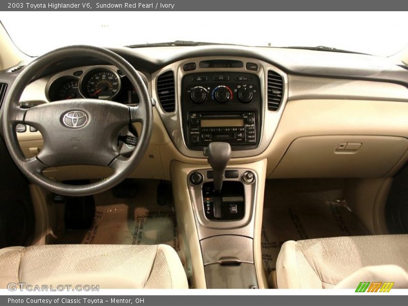 Sundown Red Pearl / Ivory 2003 Toyota Highlander V6