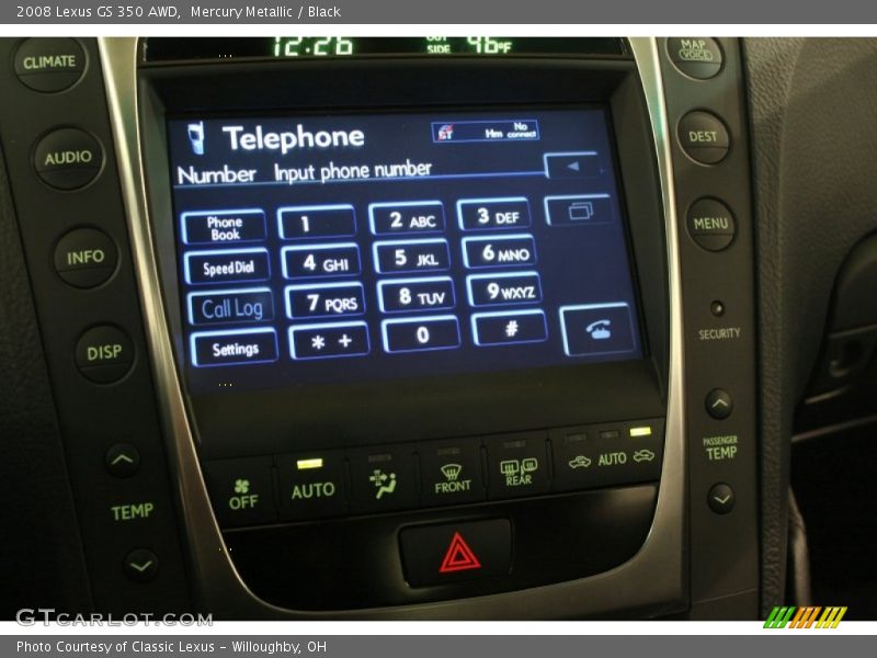 Mercury Metallic / Black 2008 Lexus GS 350 AWD