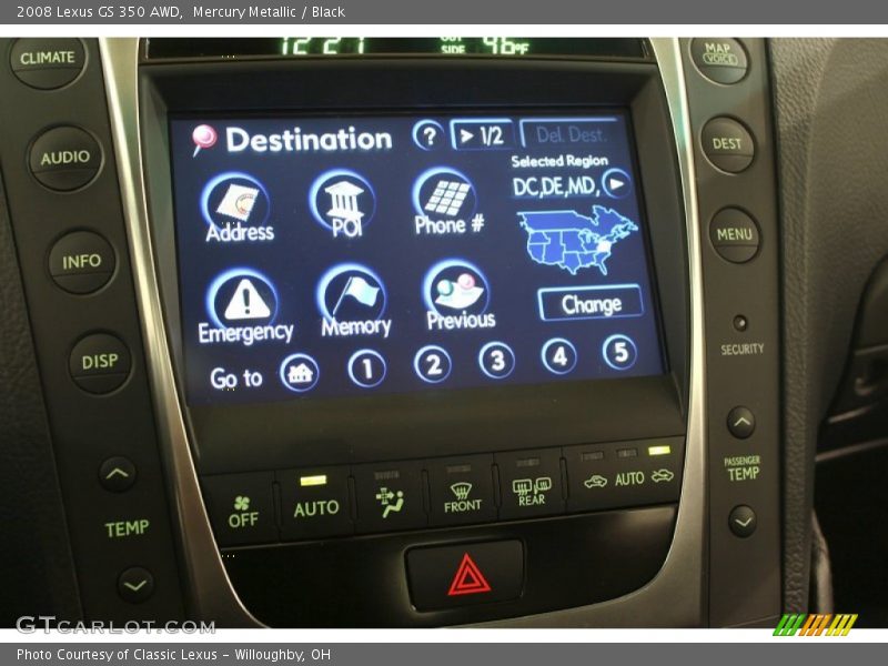 Mercury Metallic / Black 2008 Lexus GS 350 AWD