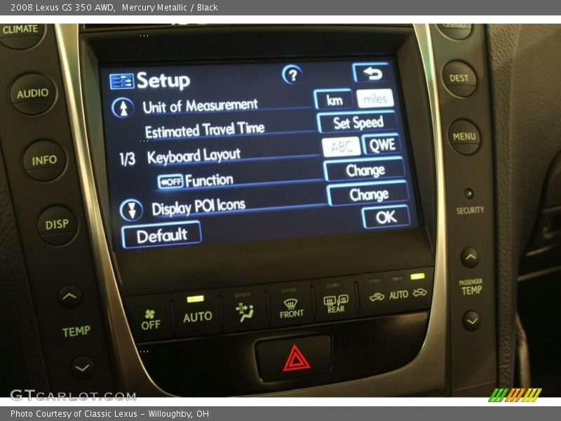 Mercury Metallic / Black 2008 Lexus GS 350 AWD