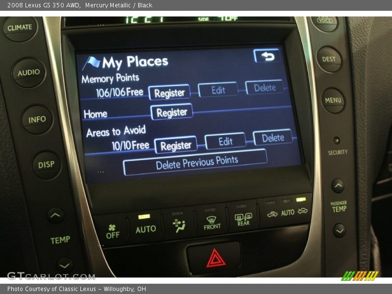 Mercury Metallic / Black 2008 Lexus GS 350 AWD