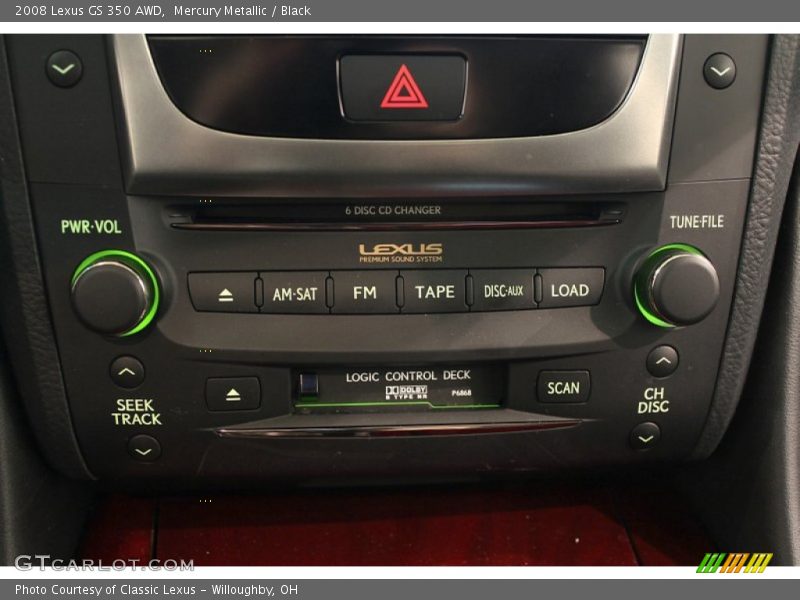 Mercury Metallic / Black 2008 Lexus GS 350 AWD