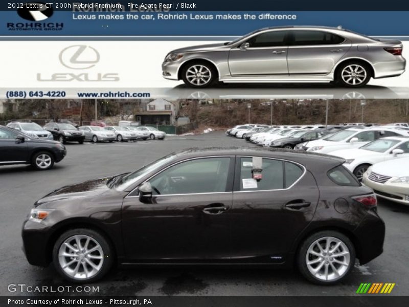 Fire Agate Pearl / Black 2012 Lexus CT 200h Hybrid Premium