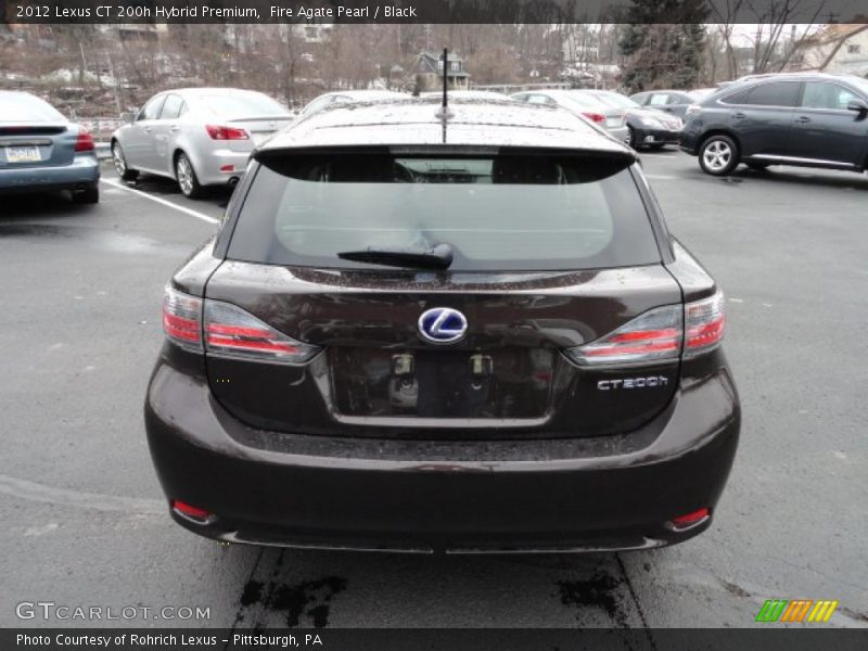 Fire Agate Pearl / Black 2012 Lexus CT 200h Hybrid Premium