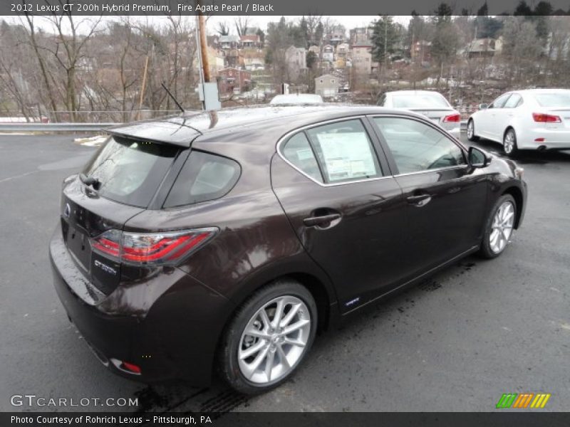 Fire Agate Pearl / Black 2012 Lexus CT 200h Hybrid Premium