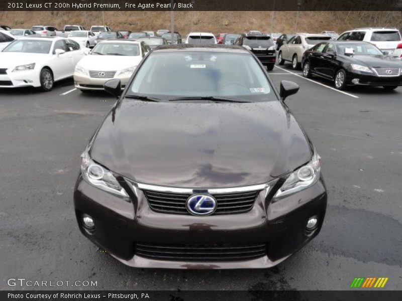 Fire Agate Pearl / Black 2012 Lexus CT 200h Hybrid Premium