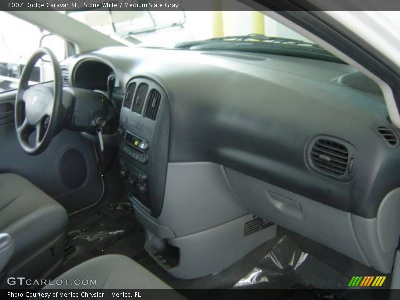 Stone White / Medium Slate Gray 2007 Dodge Caravan SE