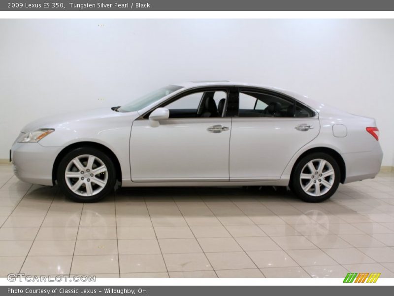 Tungsten Silver Pearl / Black 2009 Lexus ES 350