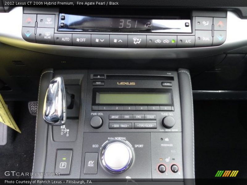 Controls of 2012 CT 200h Hybrid Premium